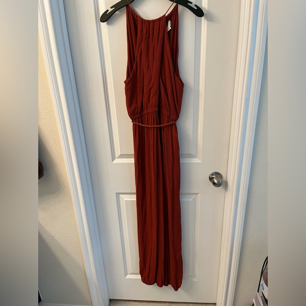 Burnt orange jumpsuit size s